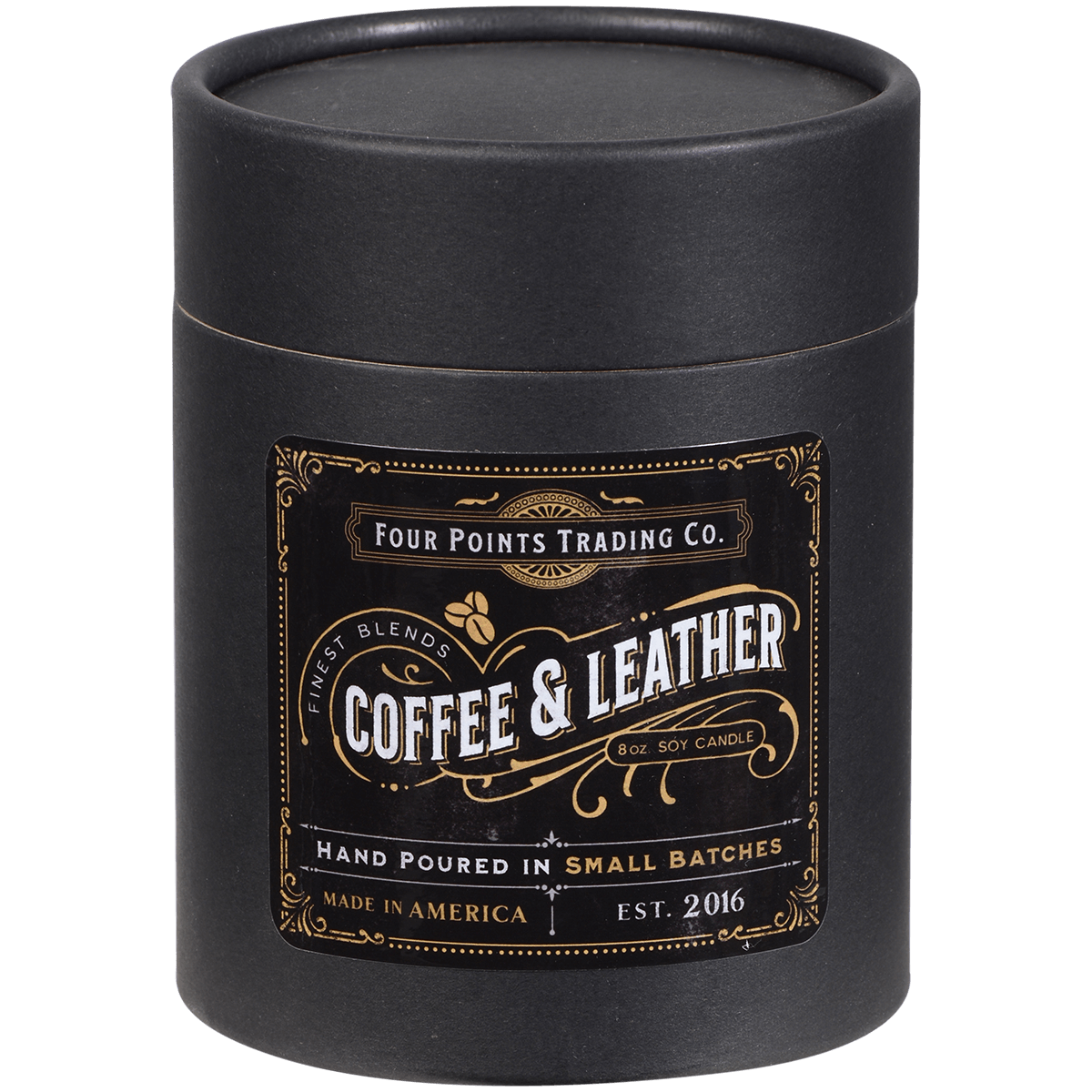 Coffee & Leather 8 Oz Soy Candle