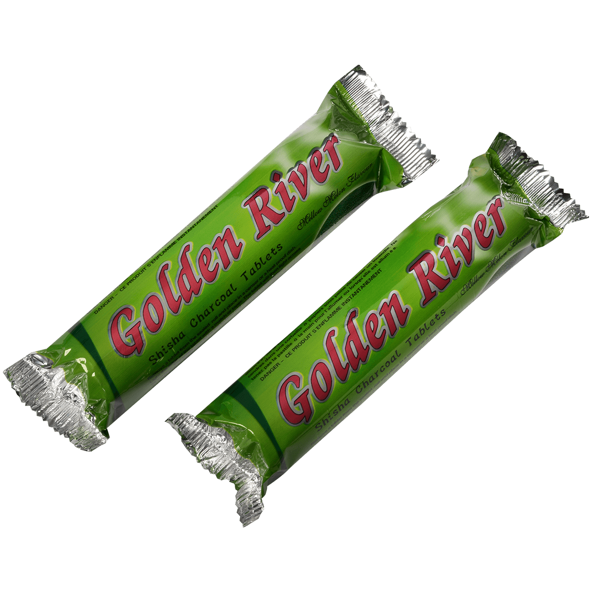 Hookah Charcoal Golden River Mellow Melon Scented 33 Mm 10 10Ct Foil Wrap Roll