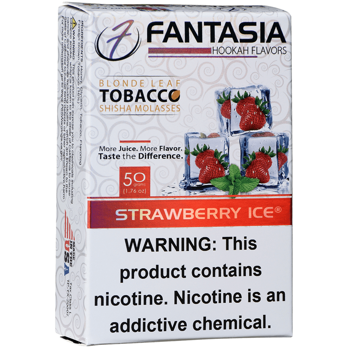 Hookah Tobacco Fantasia Strawberry Ice 50G 10Ct Carton