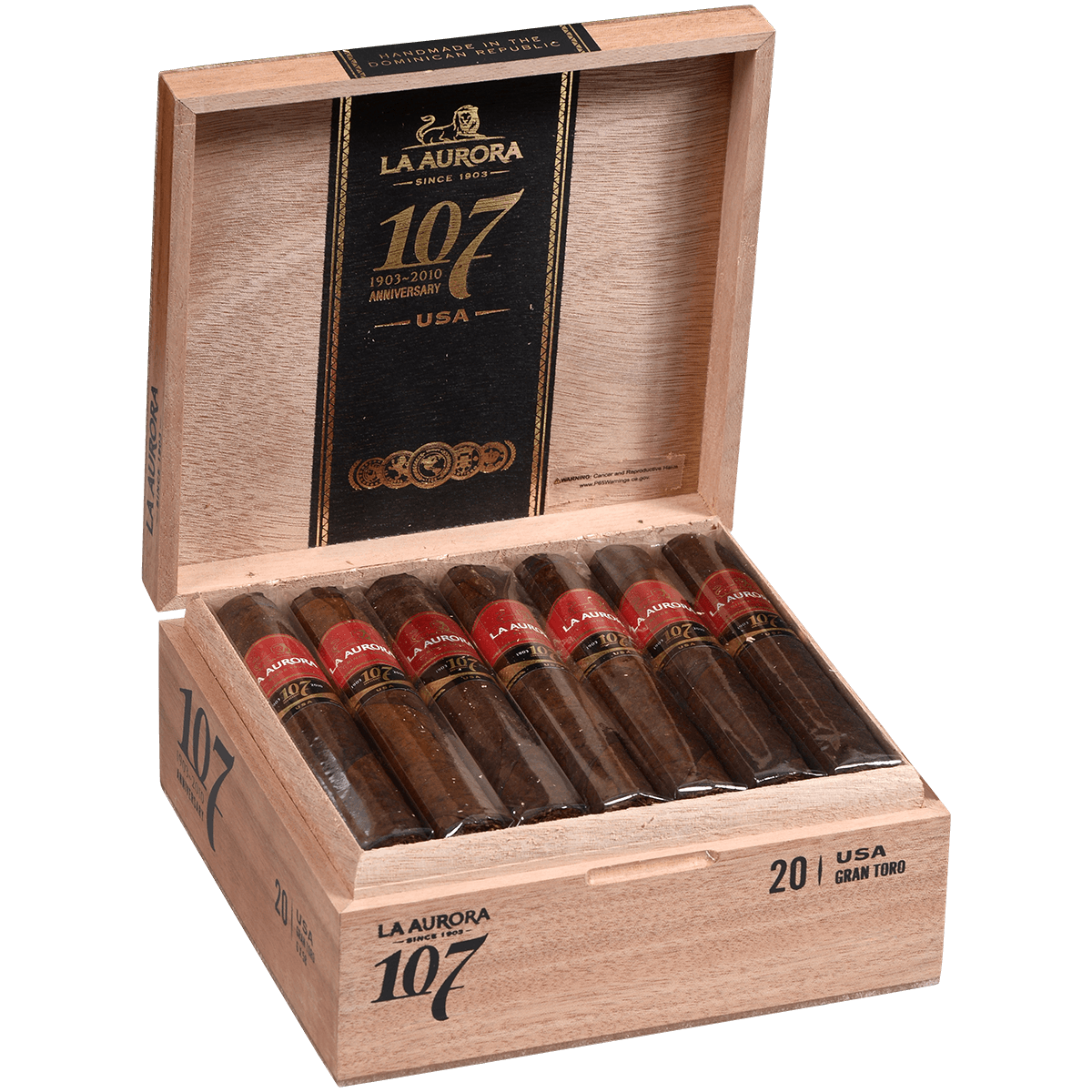 La Aurora 107 Usa Maduro Gran Toro 20Ct Box 6X58