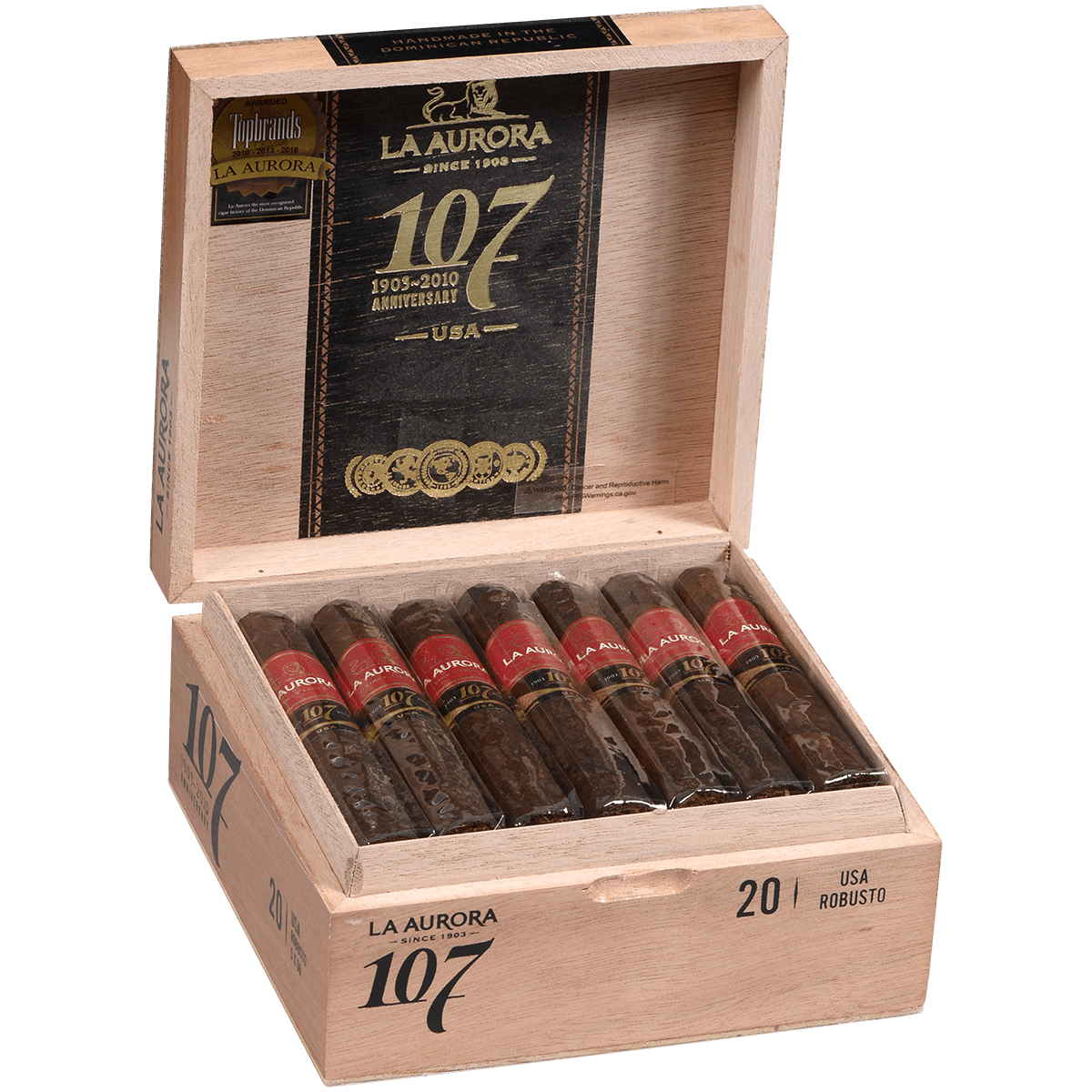 La Aurora 107 Usa Maduro Robusto 20Ct Box 5X50