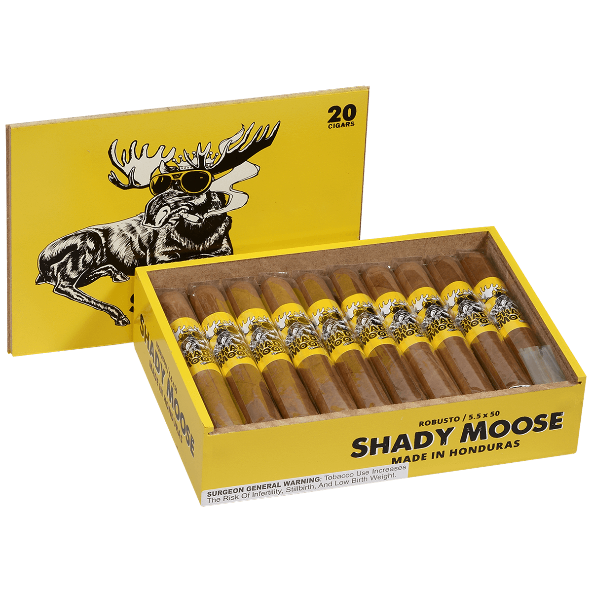 Chillin Moose Shady Moose Robusto 20 Ct. 5.5X50 Bx