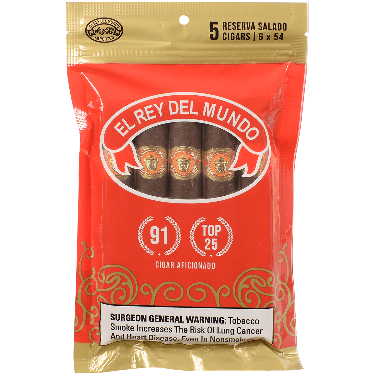 El Rey Del Mundo Naturals 5 Pk 6X54