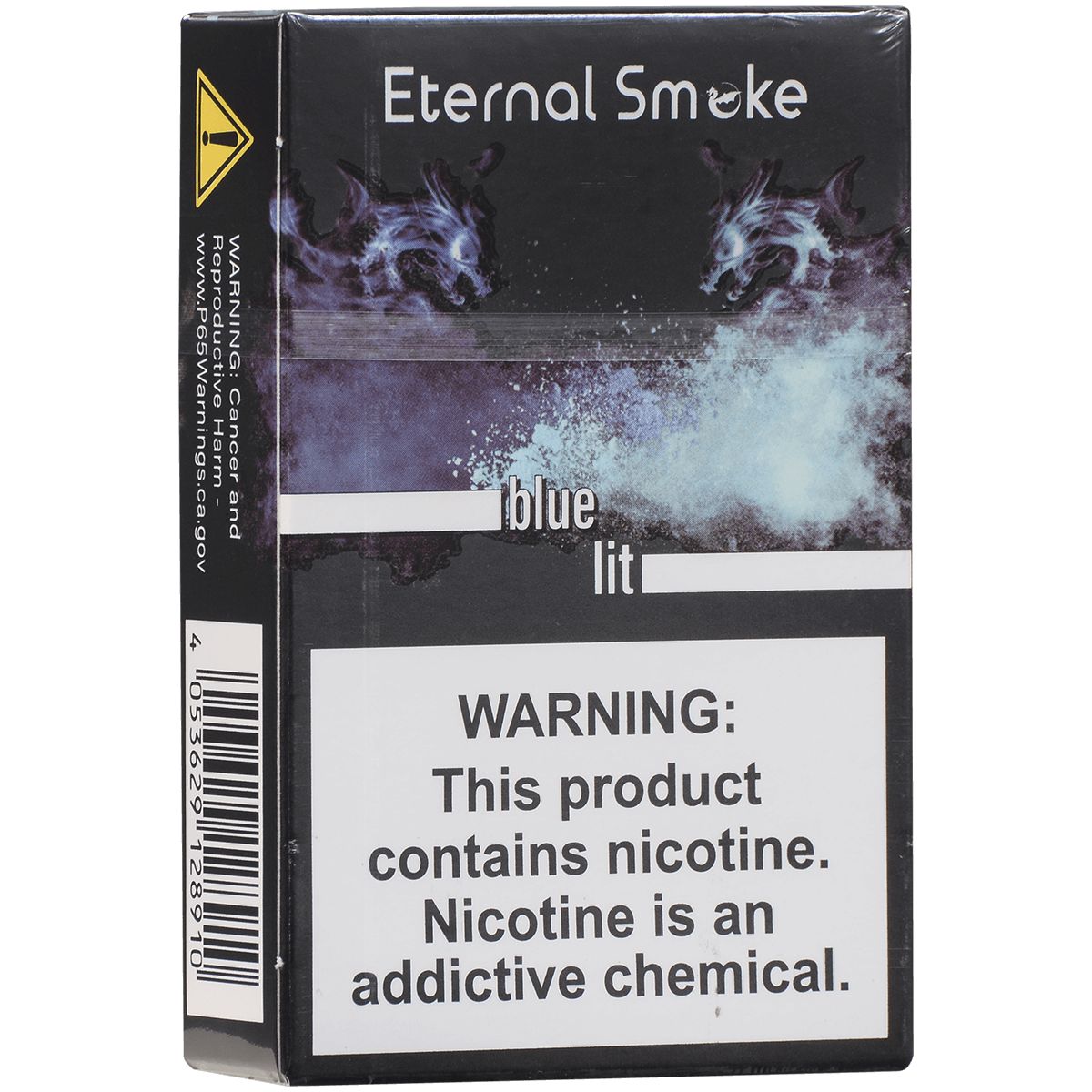 Eternal Smoke Hookah Tobacco Blue Lit 10-50 Cartoon 12 To A Case