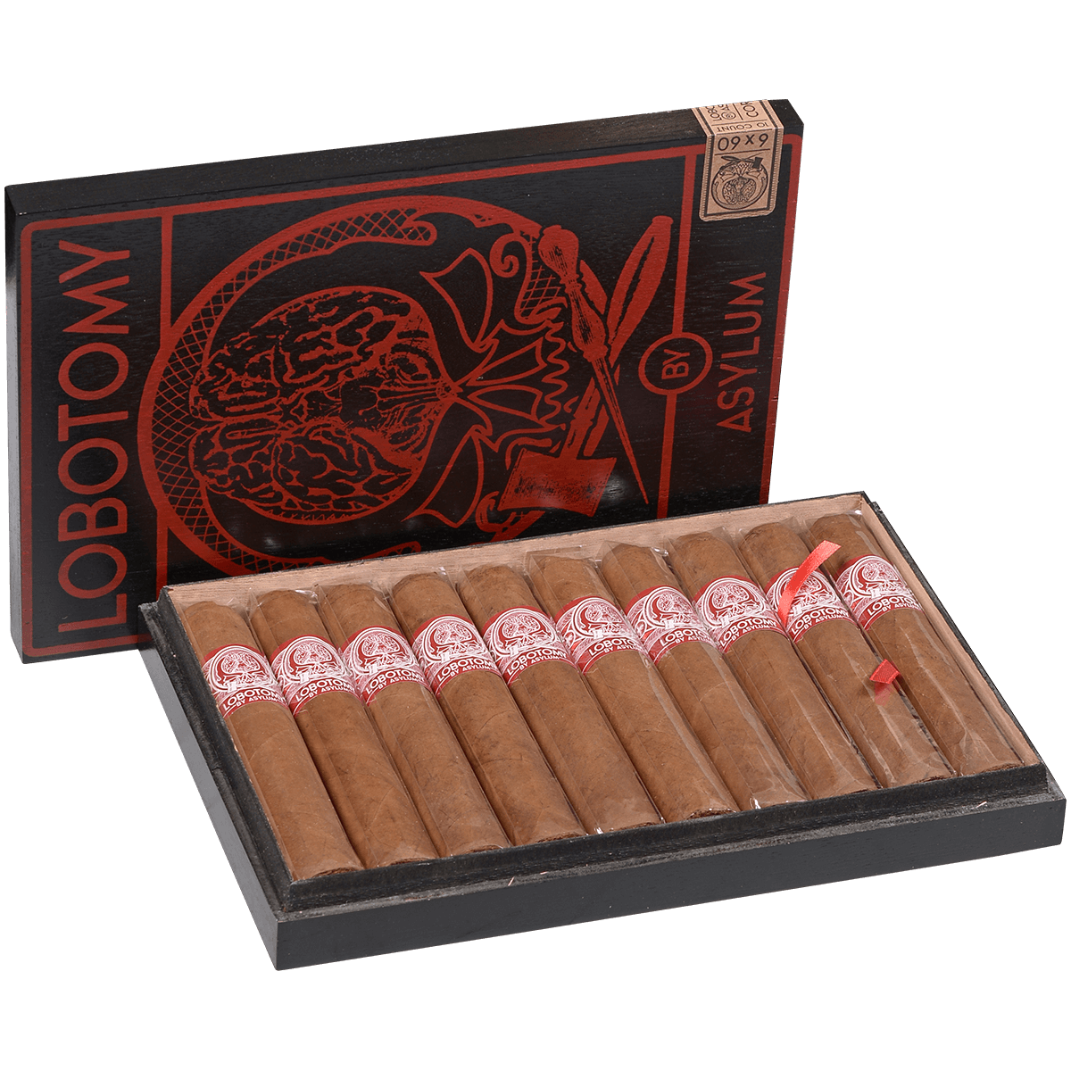 Asylum Lobotomy By Cle Corojo Toro 10 Ct. Box 6.00X52