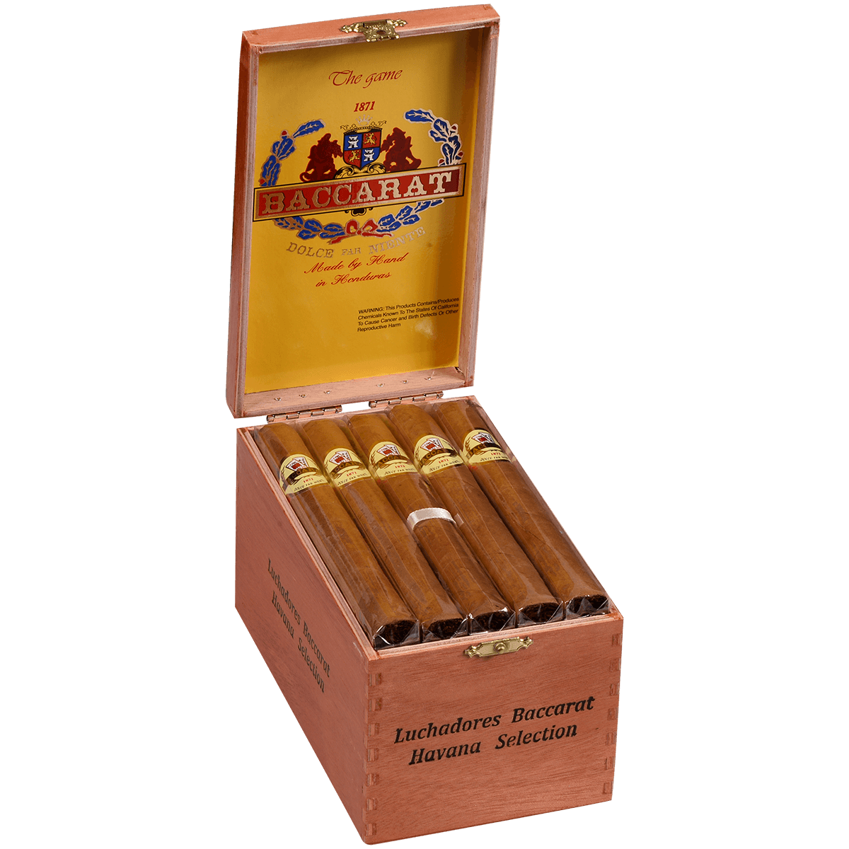 Baccarat The Game Luchadores Natural 25 Ct. Box 6.00X43