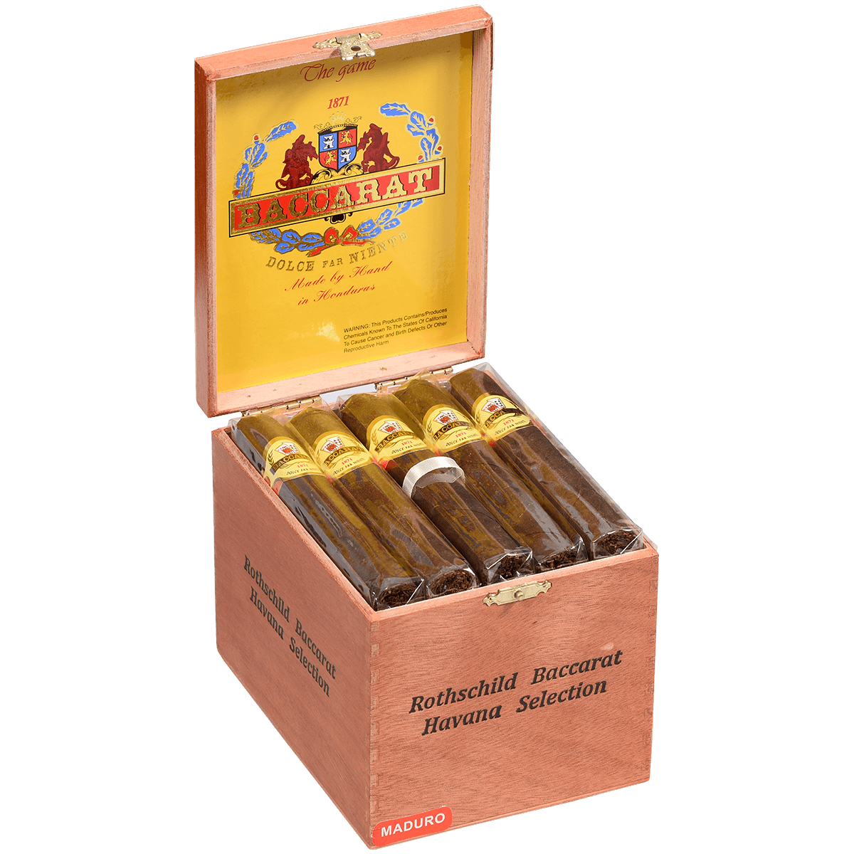 Baccarat The Game Rothschild Maduro 25 Ct. Box 5.00X50