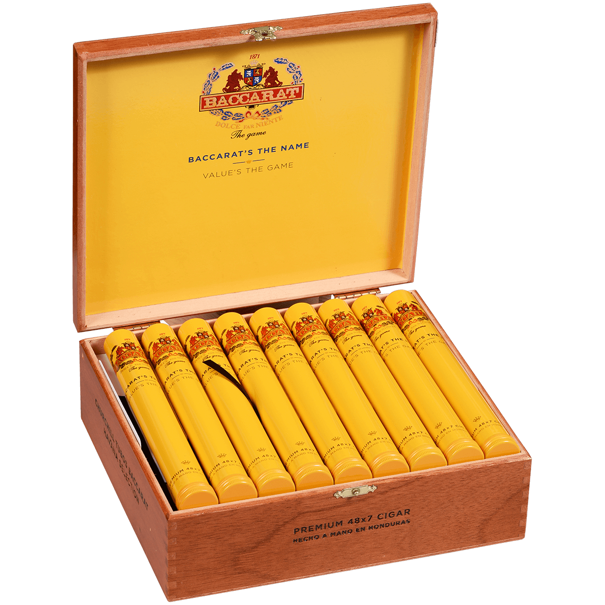 **BACCARAT "THE GAME" CHURCHILL NATURAL TUBO 25 CT. BOX 7.00X48