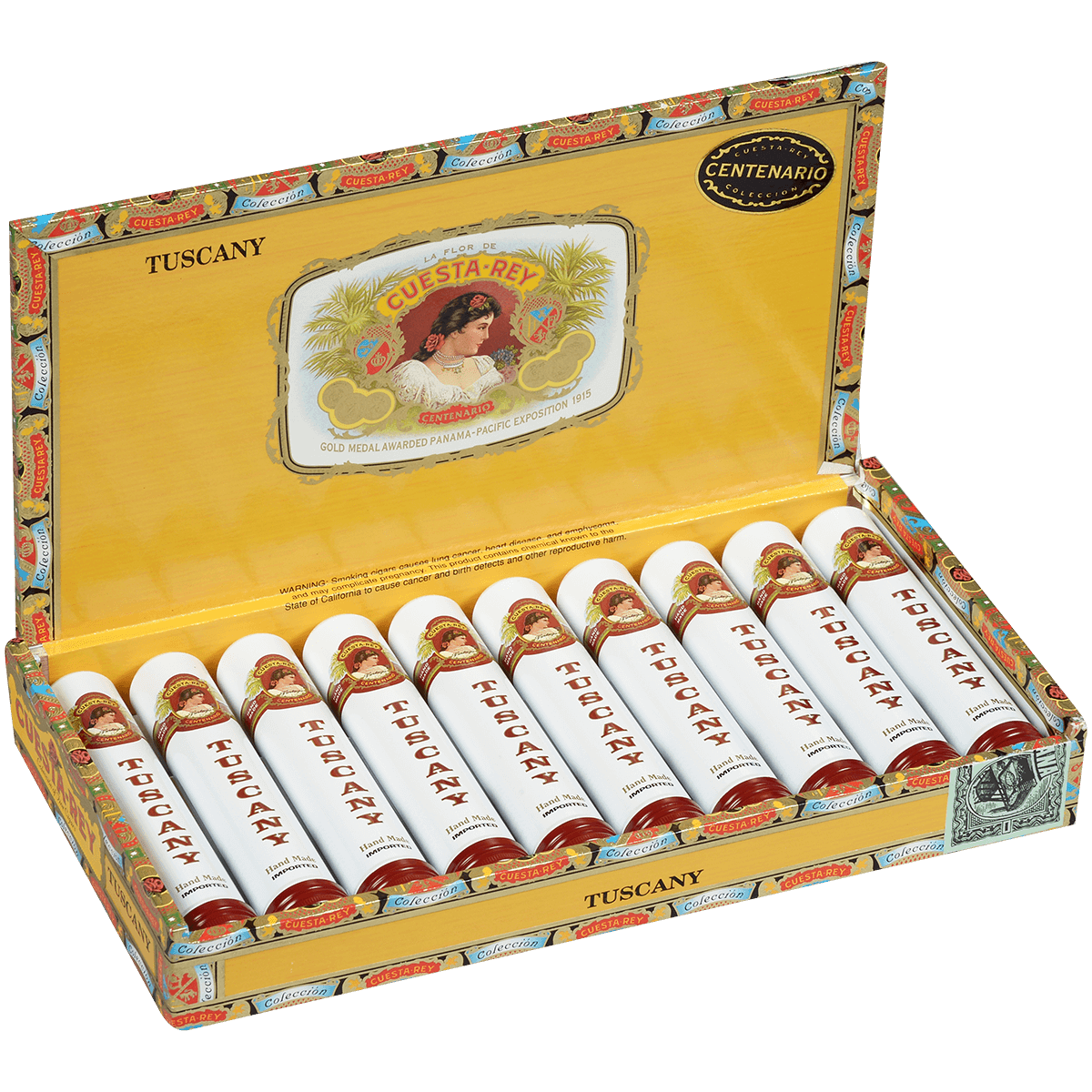 Cuesta-Rey Centenario Tuscany Aluminum Tubos 10 Ct. Box 5.00X50
