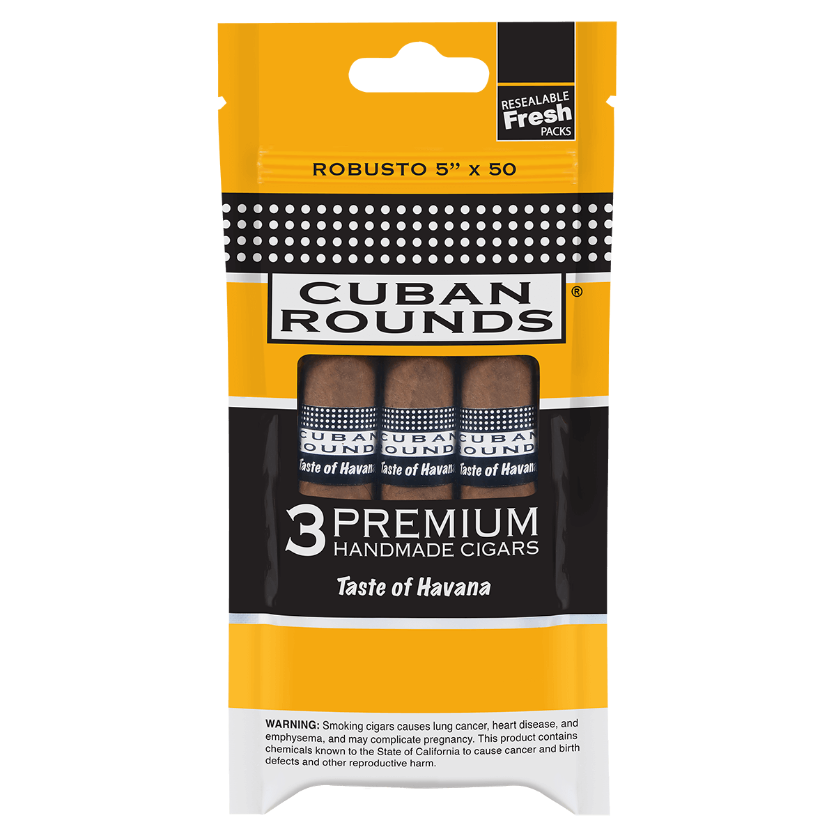 Cuban Rounds Robusto Natural Clip Strip 8/3 Ct. 5.00X50