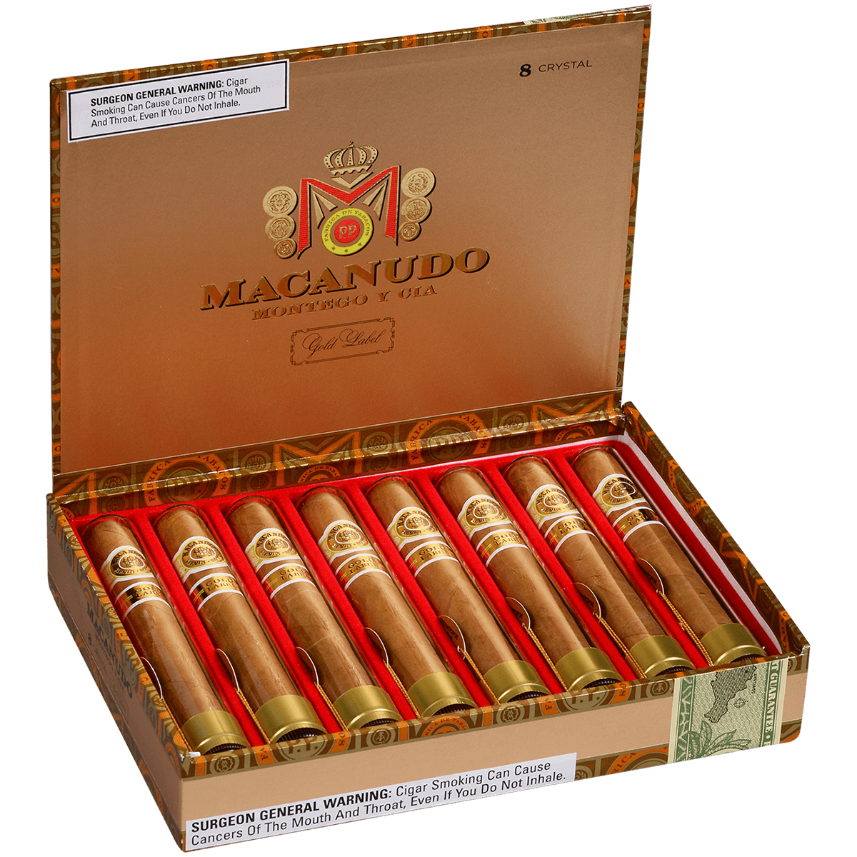 Macanudo Gold Label Crystal 8 Ct. Box 5.50X50