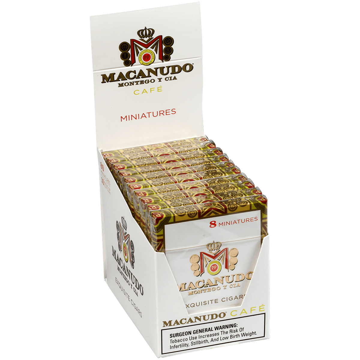 Macanudo Cafe Miniature 10/8 Packs 3.75X24