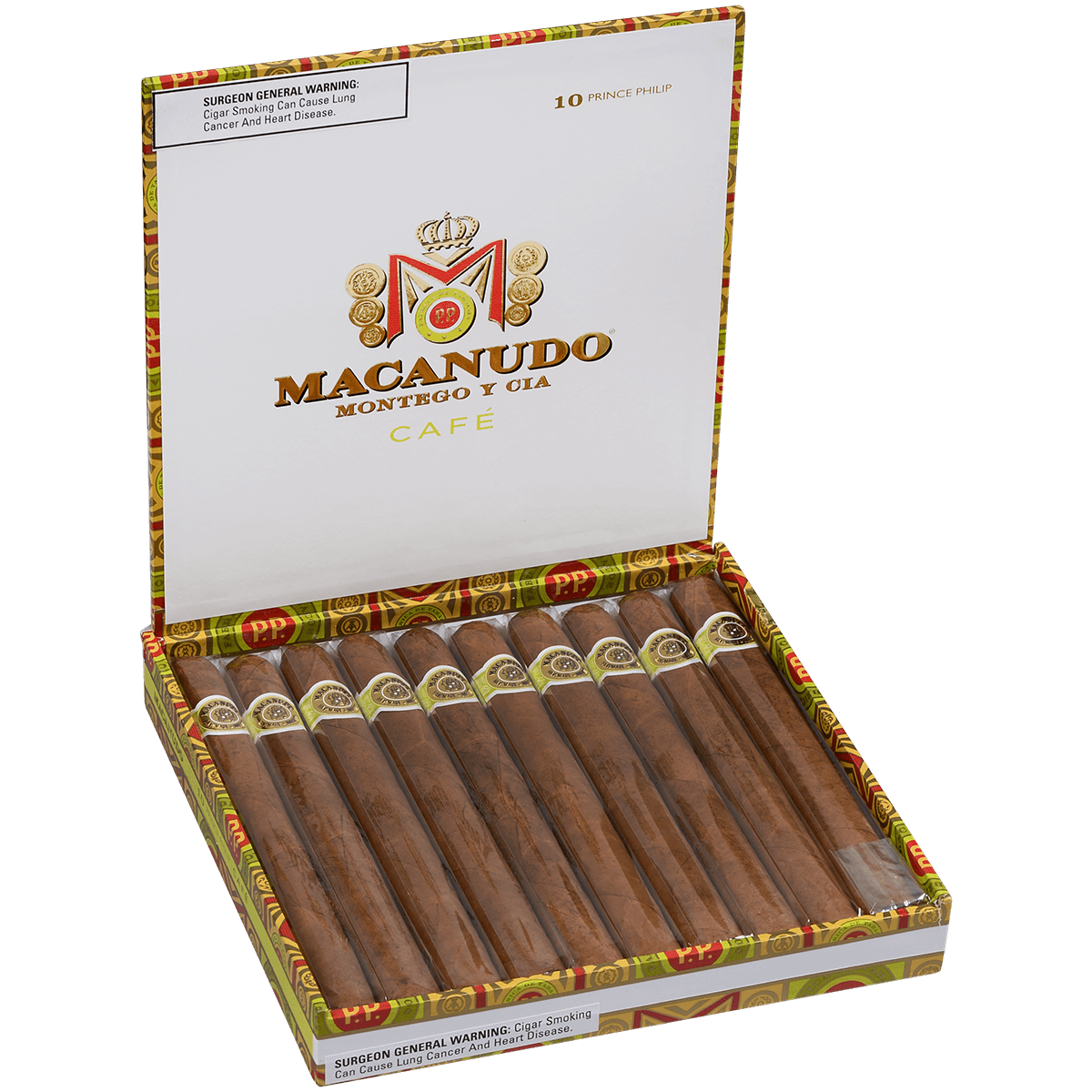 Macanudo Cafe Prince Philip 10 Ct. Box 7.50X49