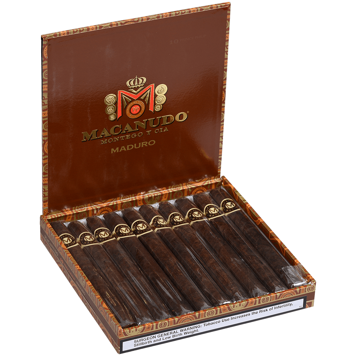 Macanudo Maduro Prince Philip 10 Ct. Box 7.50X49