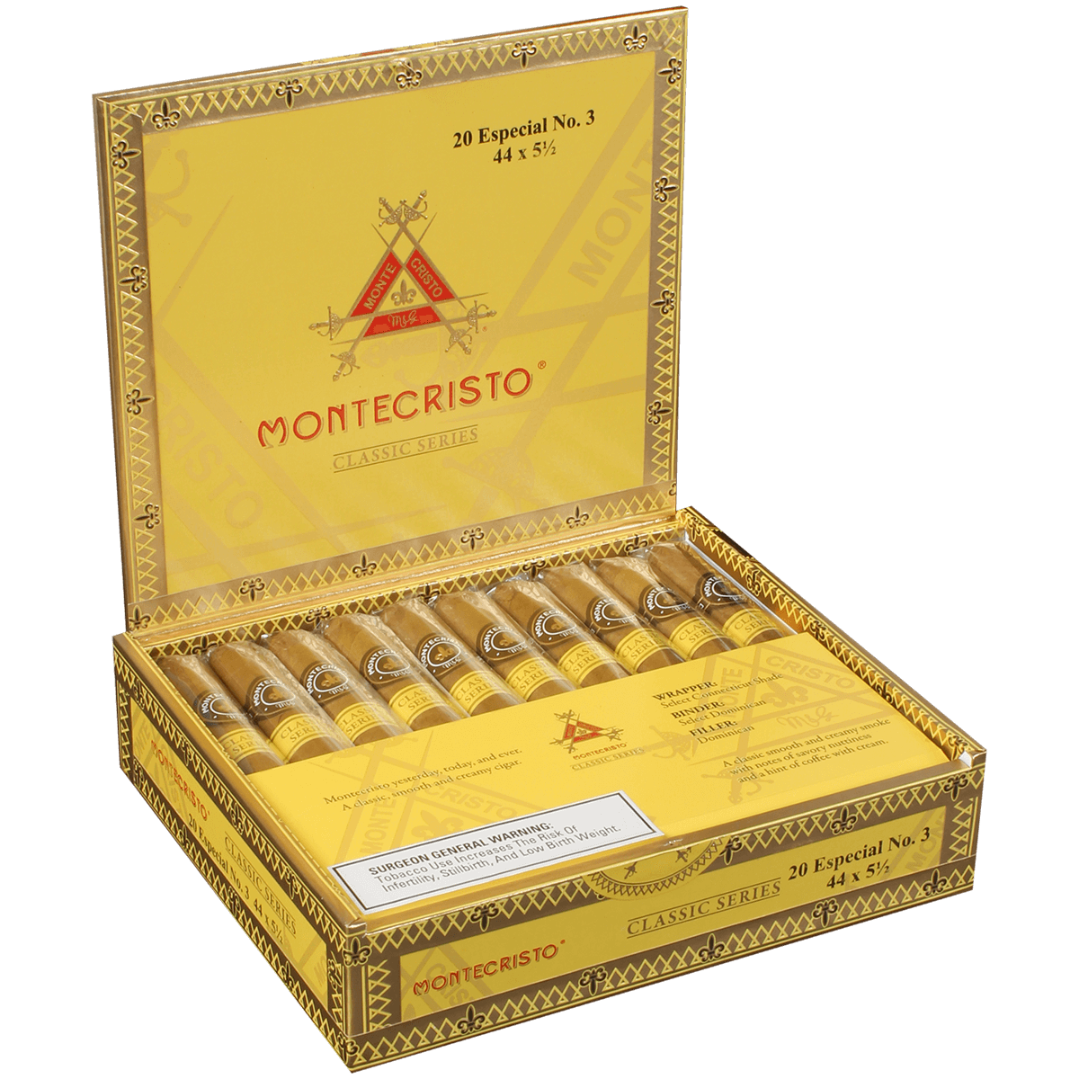 Montecristo Classic Collection Especial No. 3 20 Ct. Box 5.50X44
