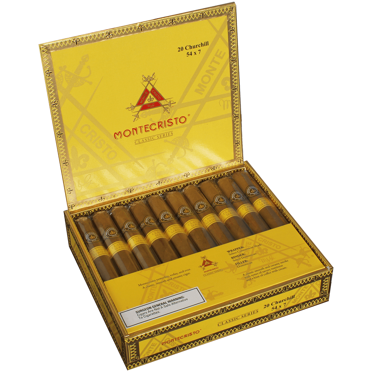 Montecristo Classic Collection Churchill 20 Ct. Box 7.00X54
