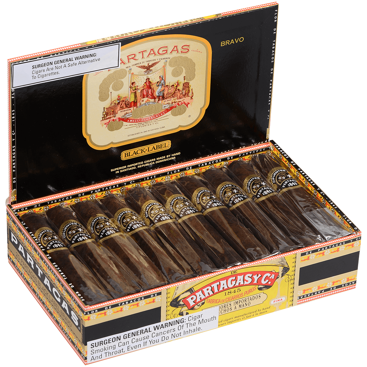 Partagas Black Label Bravo 20 Ct. Box 4.50X54