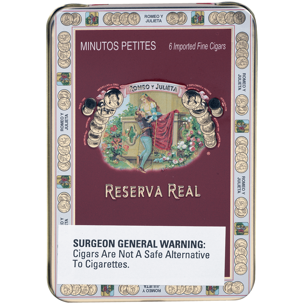 Romeo Y Julieta Reserva Real Minutos Petites 5/6 Tin 4.00X33