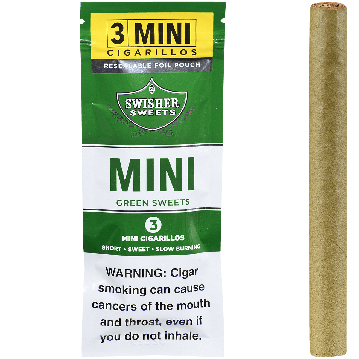 Swisher Sweets Mini Cigarillos Green Sweets 45 Ct. 15/3 Packs 3.66X28
