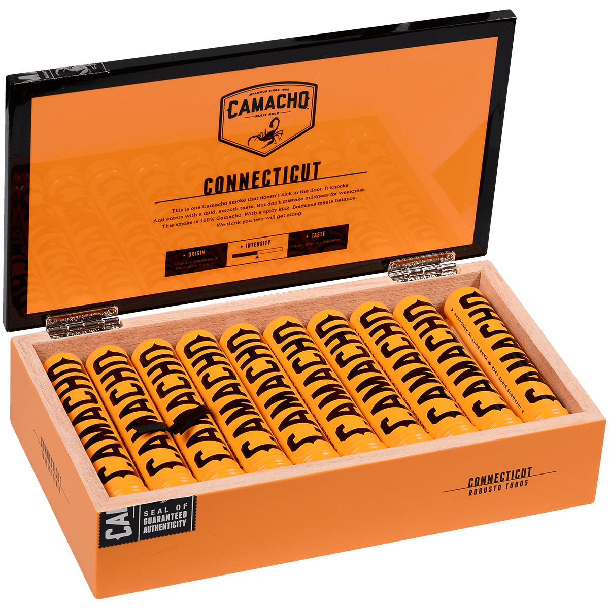 Camacho Connecticut Robusto Tubo 20 Ct. Box 5.00X50