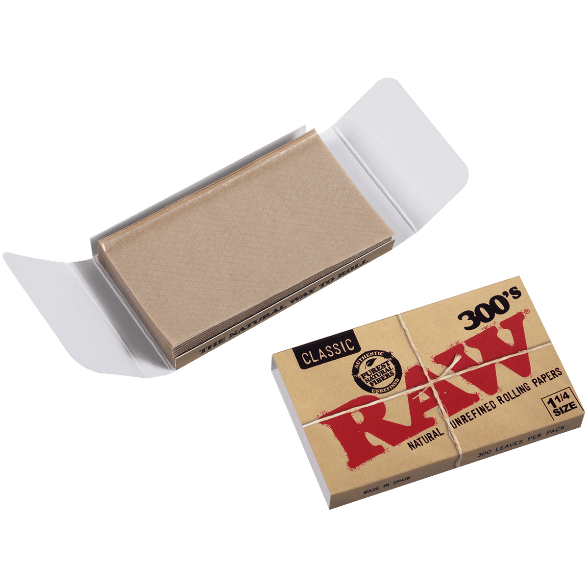Papers Raw Classic 300'S Unrefined 1 ¼ 20 Ct. Box