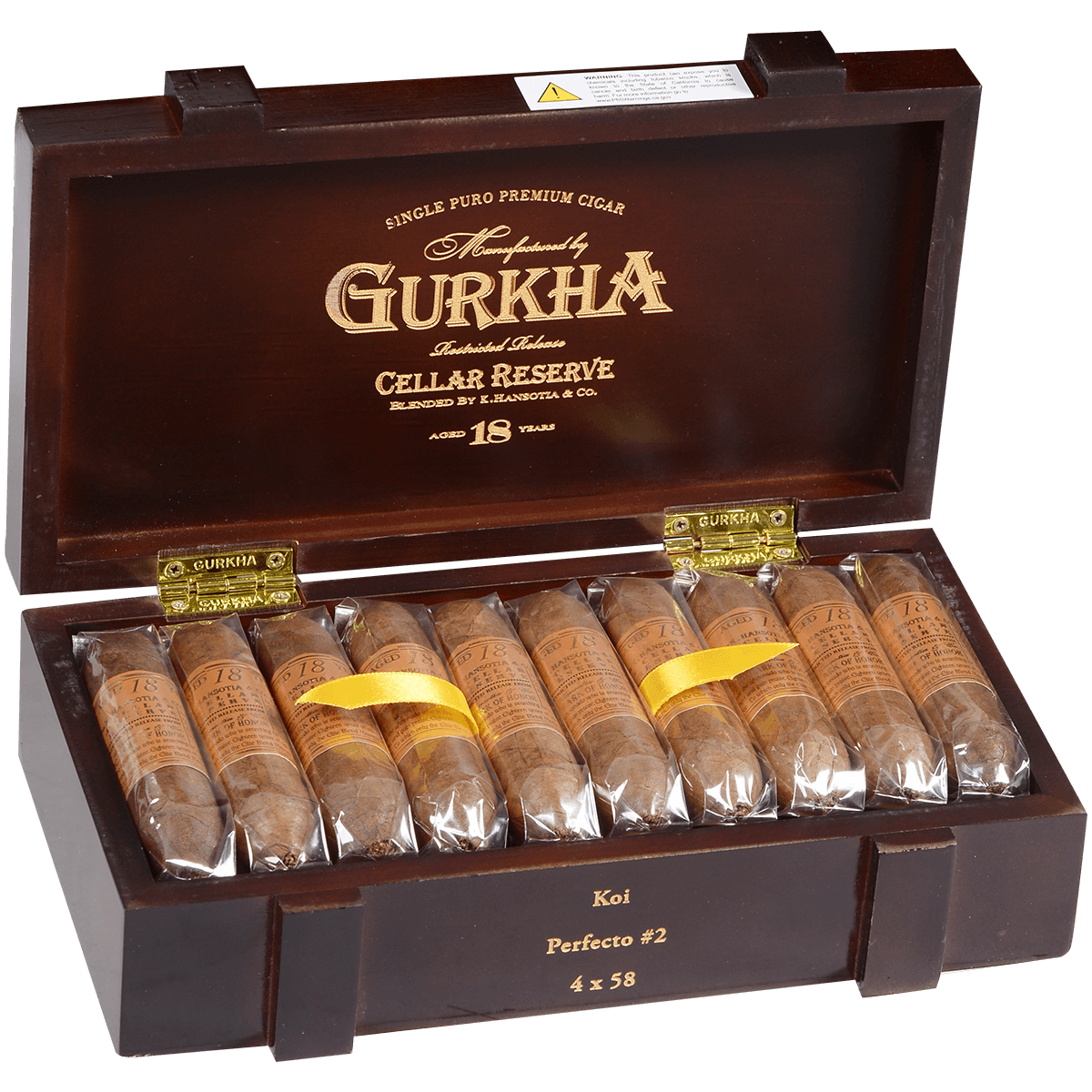 Gurkha Cellar Reserve Edicion Especial 18 Yr Koi - Perfecto 20 Ct. Box 4.00X58