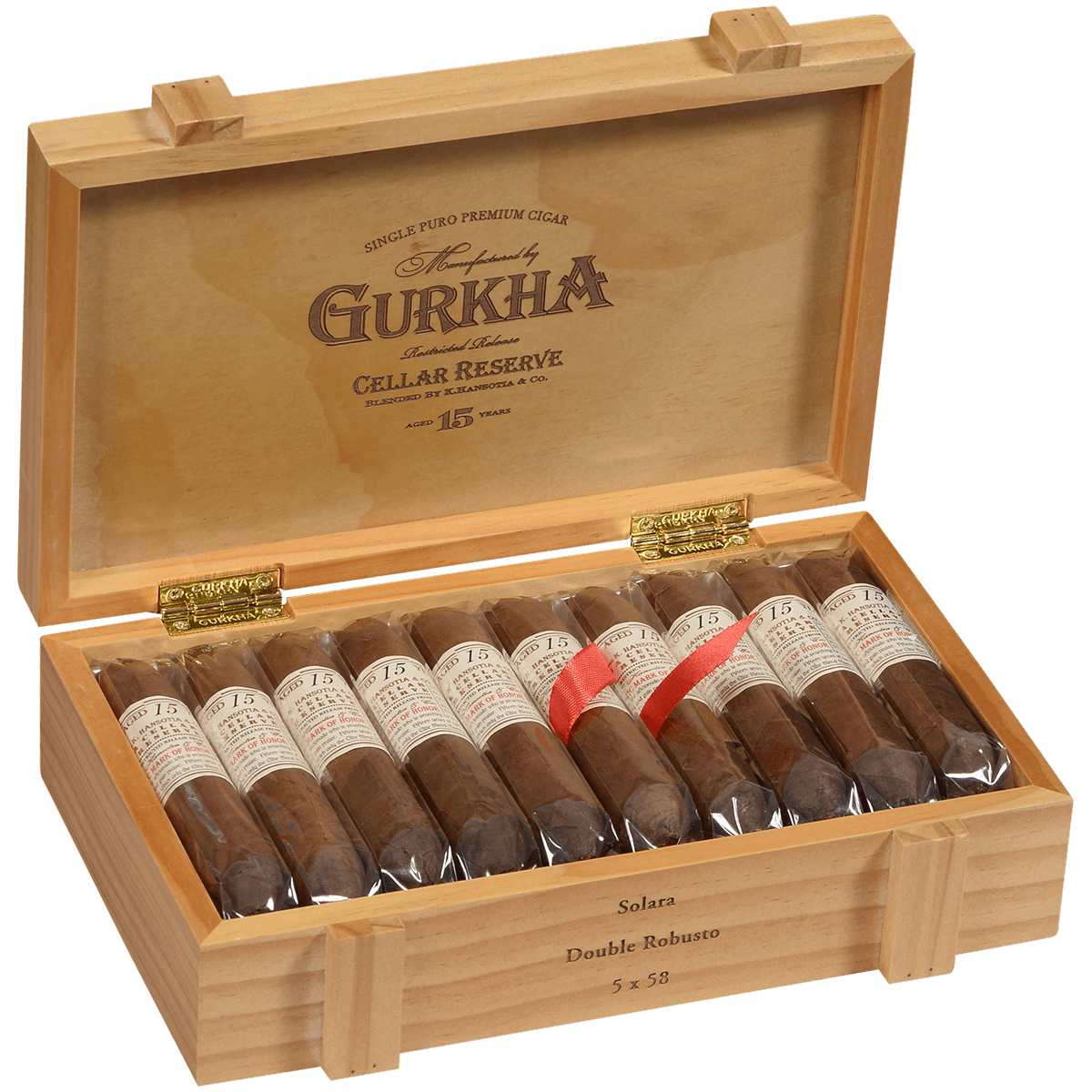 Gurkha Cellar Reserve 15 Yr Solara-Dbl Robusto 20 Ct. Box 5.00X58