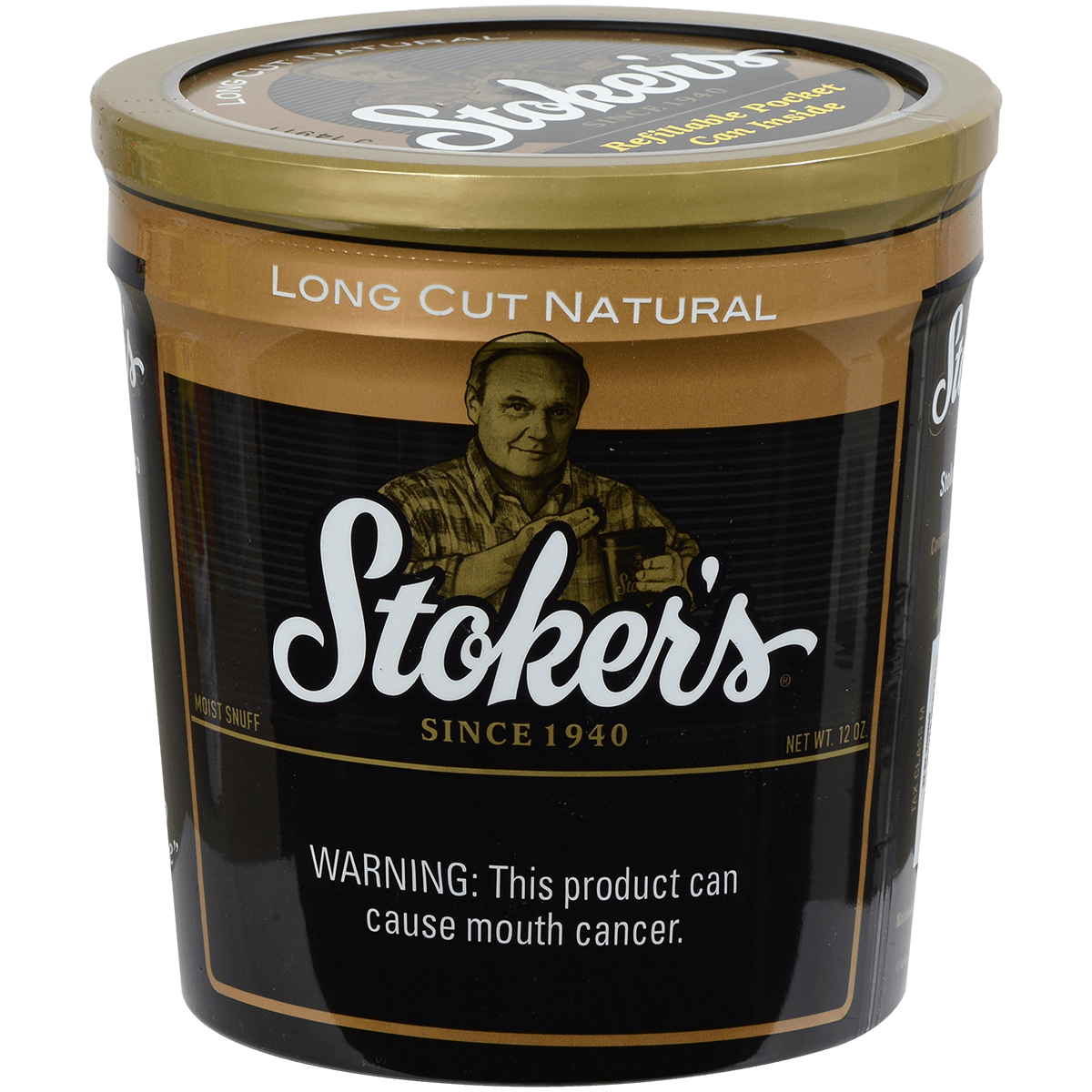 Moist Snuff Stoker'S Long Cut Natural 12 Oz Tub