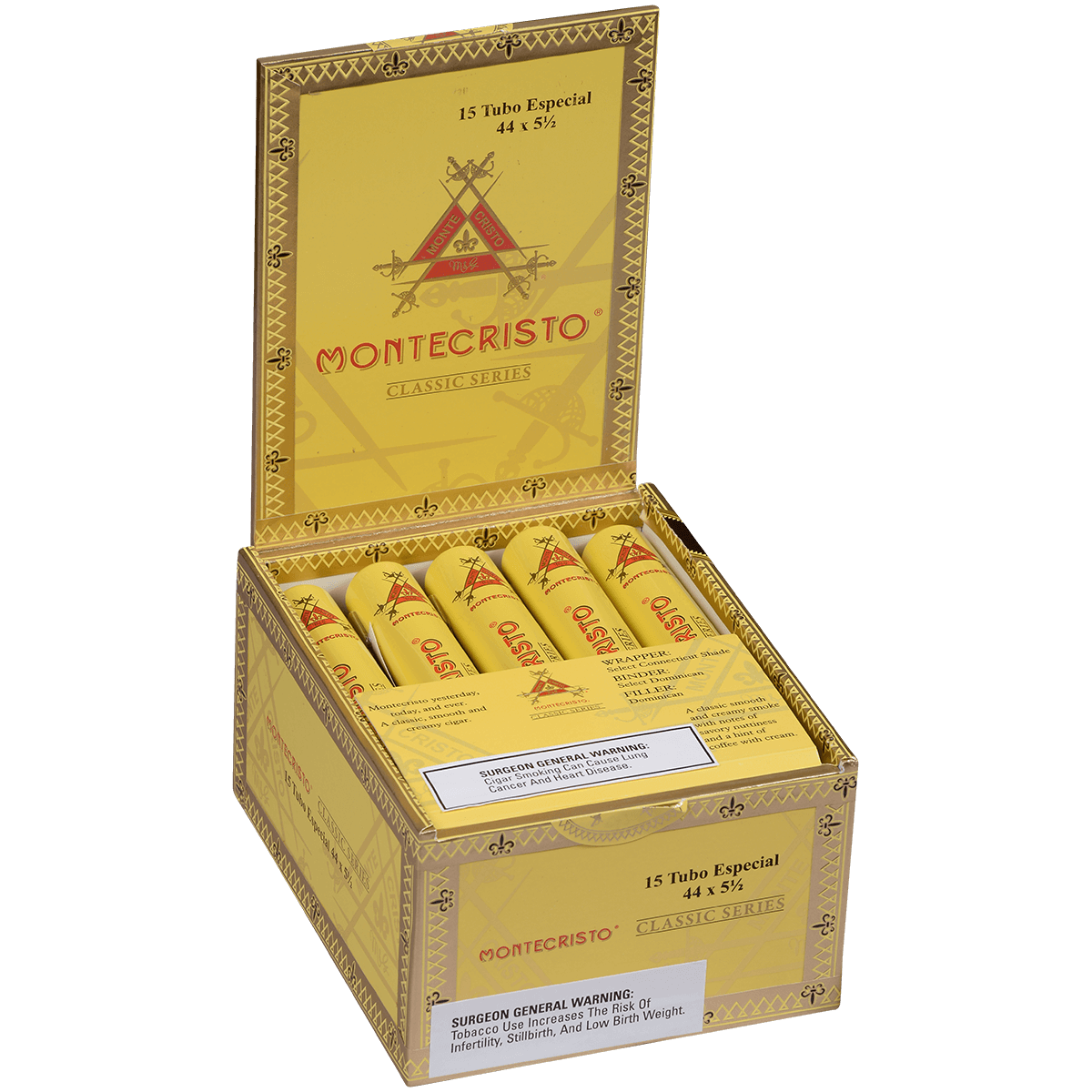 Montecristo Classic Collection Especial Tubo 15 Ct. Box 5.50X44