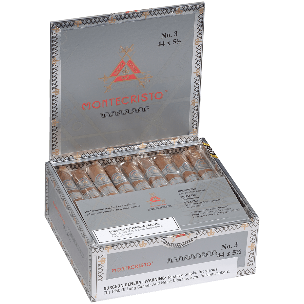Montecristo Platinum No.3 27 Ct. Box 5.50X44