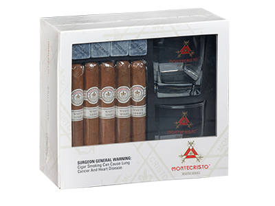 Montecristo White Toro Whiskey Glass Set 5 Ct. Box 6.00X54
