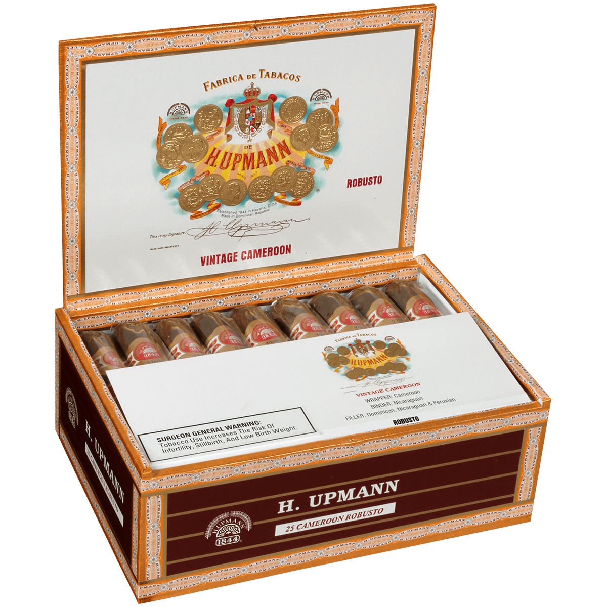 H. Upmann Vintage Cameroon Robusto 25 Ct. Box 5.00X52