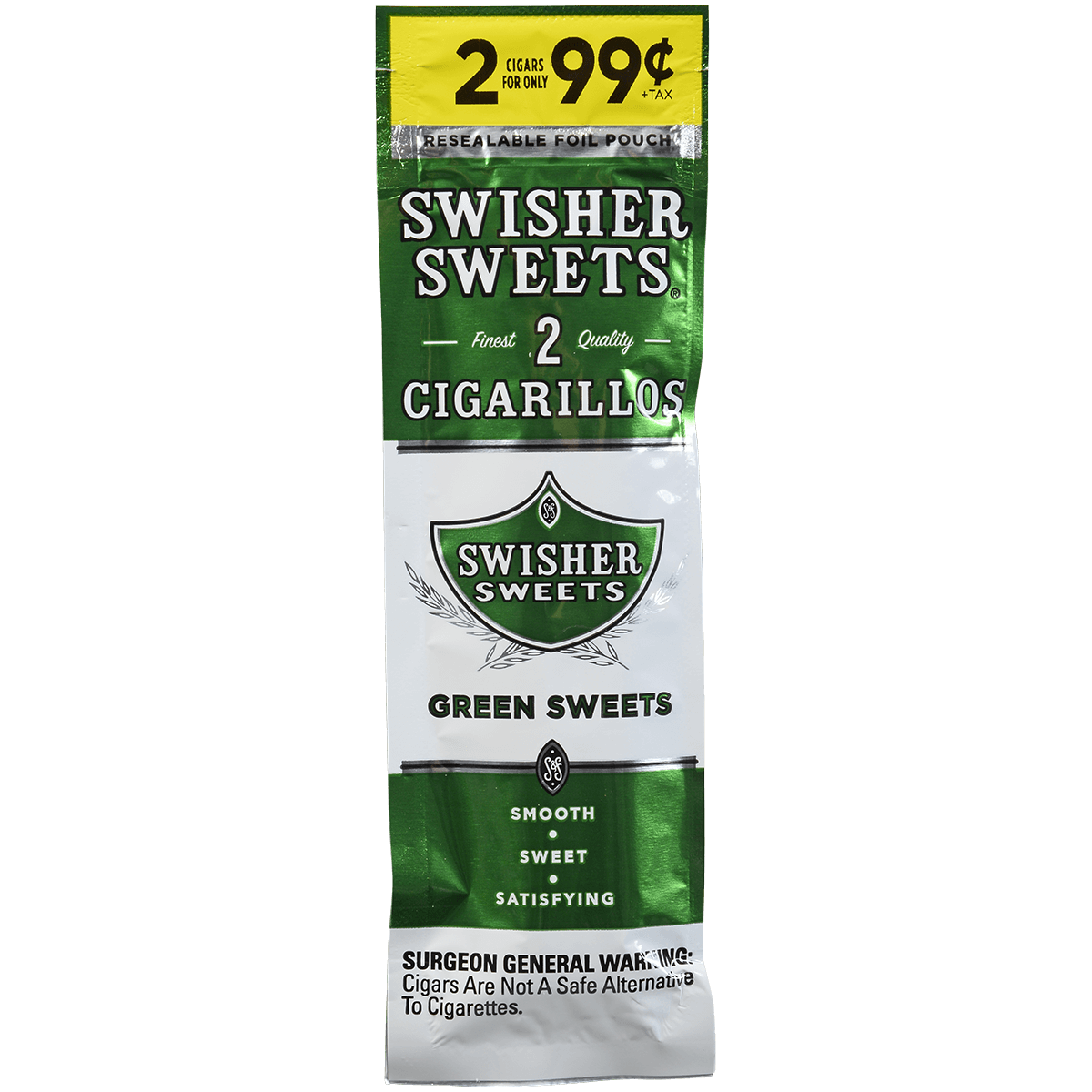 Swisher Sweets Cigarillos Green Sweet 60 Ct. 30/2 For $1.49 Packs 4.00X30