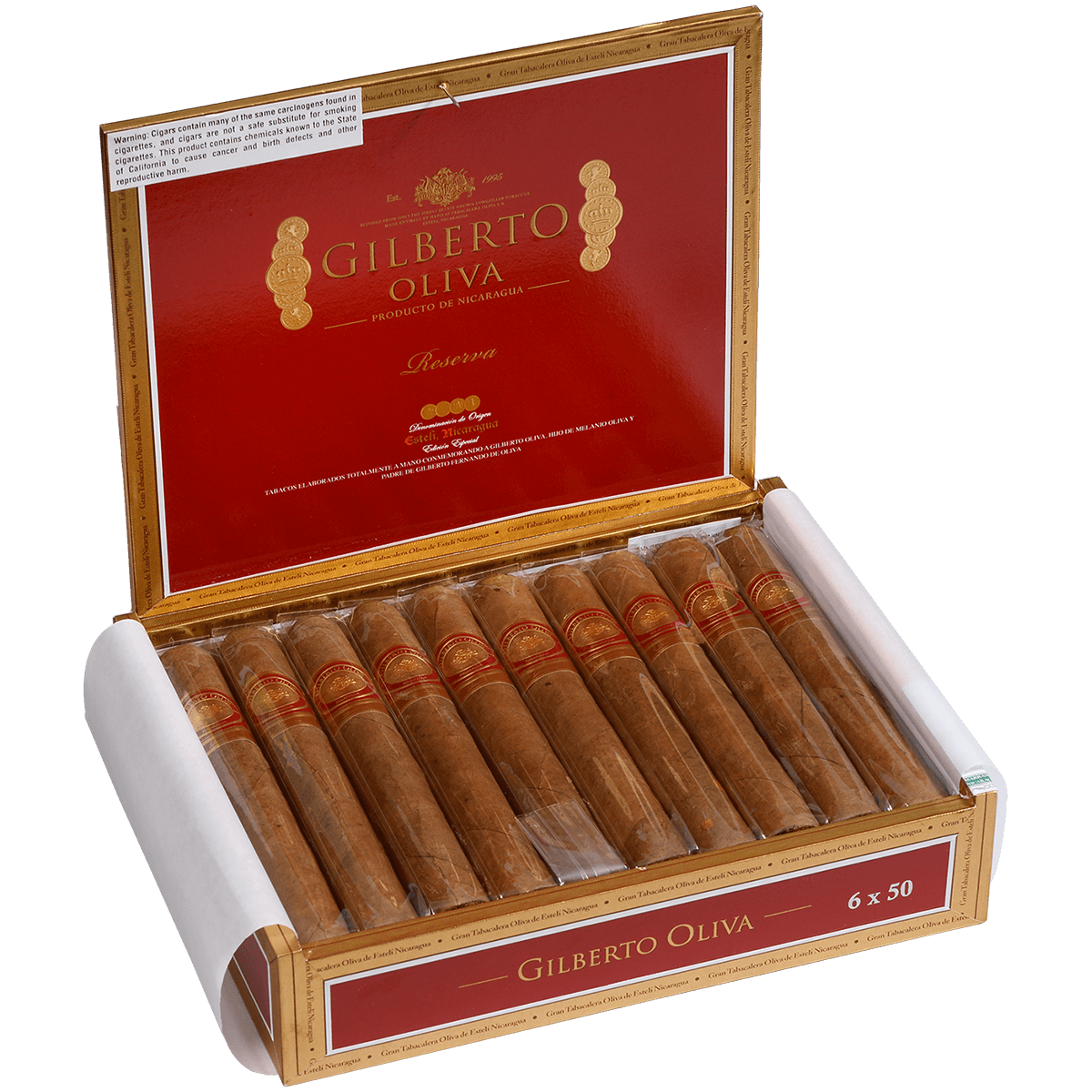 Gilberto Oliva Reserva Toro 20 Ct. Box 6.00X50