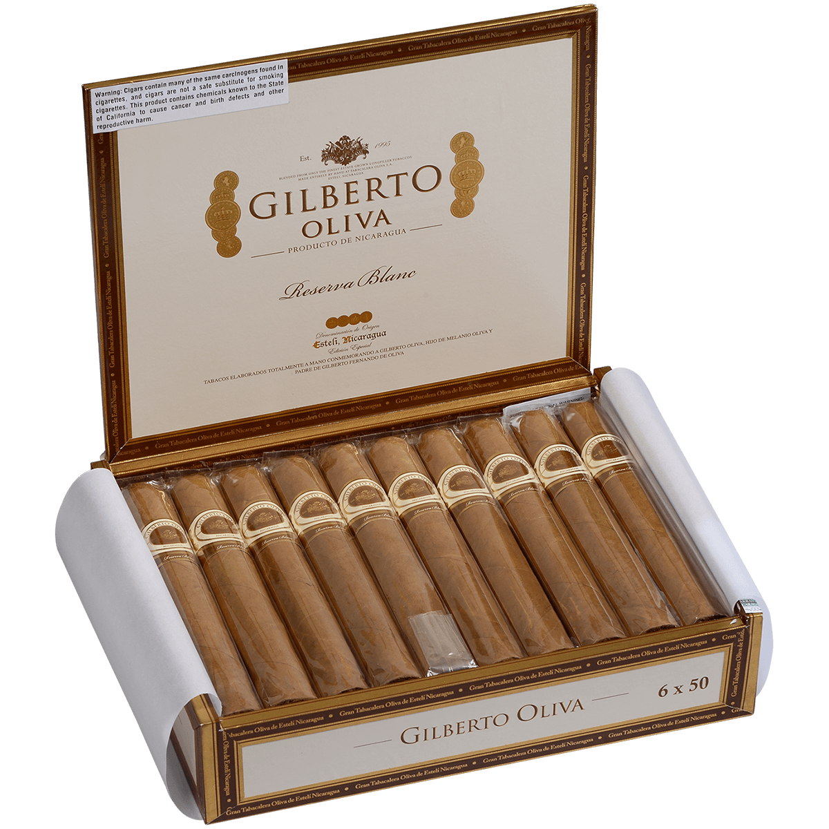 Gilberto Oliva Reserva Blanc Toro 20 Ct. Box 6.00X50