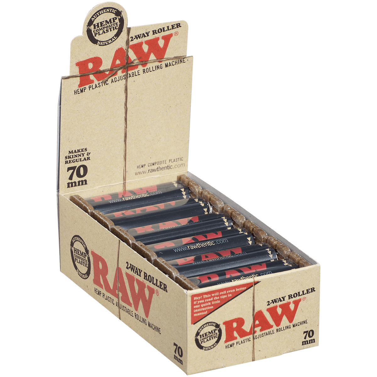 Rolling Machines Cigarette Raw 70Mm 2-Way 12 Ct. Box Display