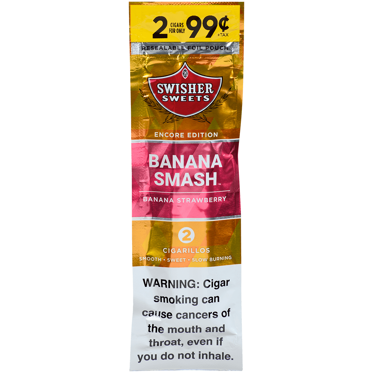 Swisher Sweets Cigarillos Banana Smash 60 Ct. 30/2 For ¢.99 Packs 4.00X30