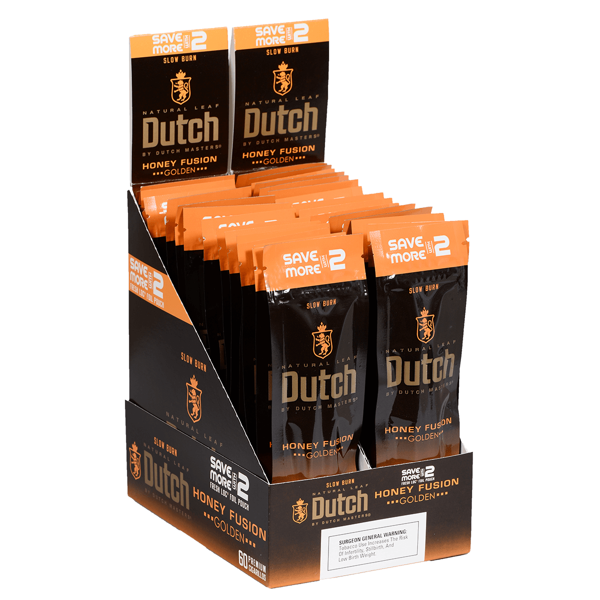 Dutch By Dutch Masters Cigarillos Honey Fusion Sv/2 60 Ct. 30/2 Packs 5.63X42