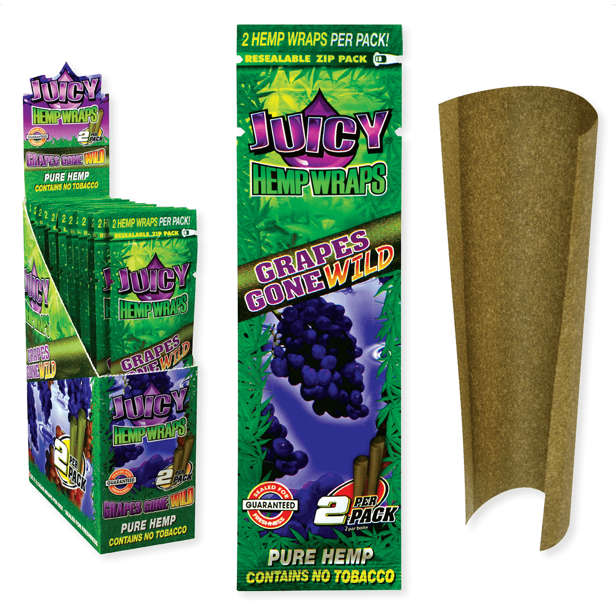 Juicy Hemp Cigar Wraps Grapes Gone Wild 25/2 Pack Carton