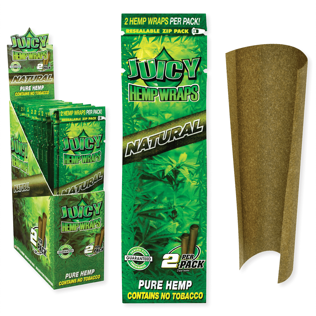 Juicy Hemp Cigar Wraps Natural 25/2 Pack Carton