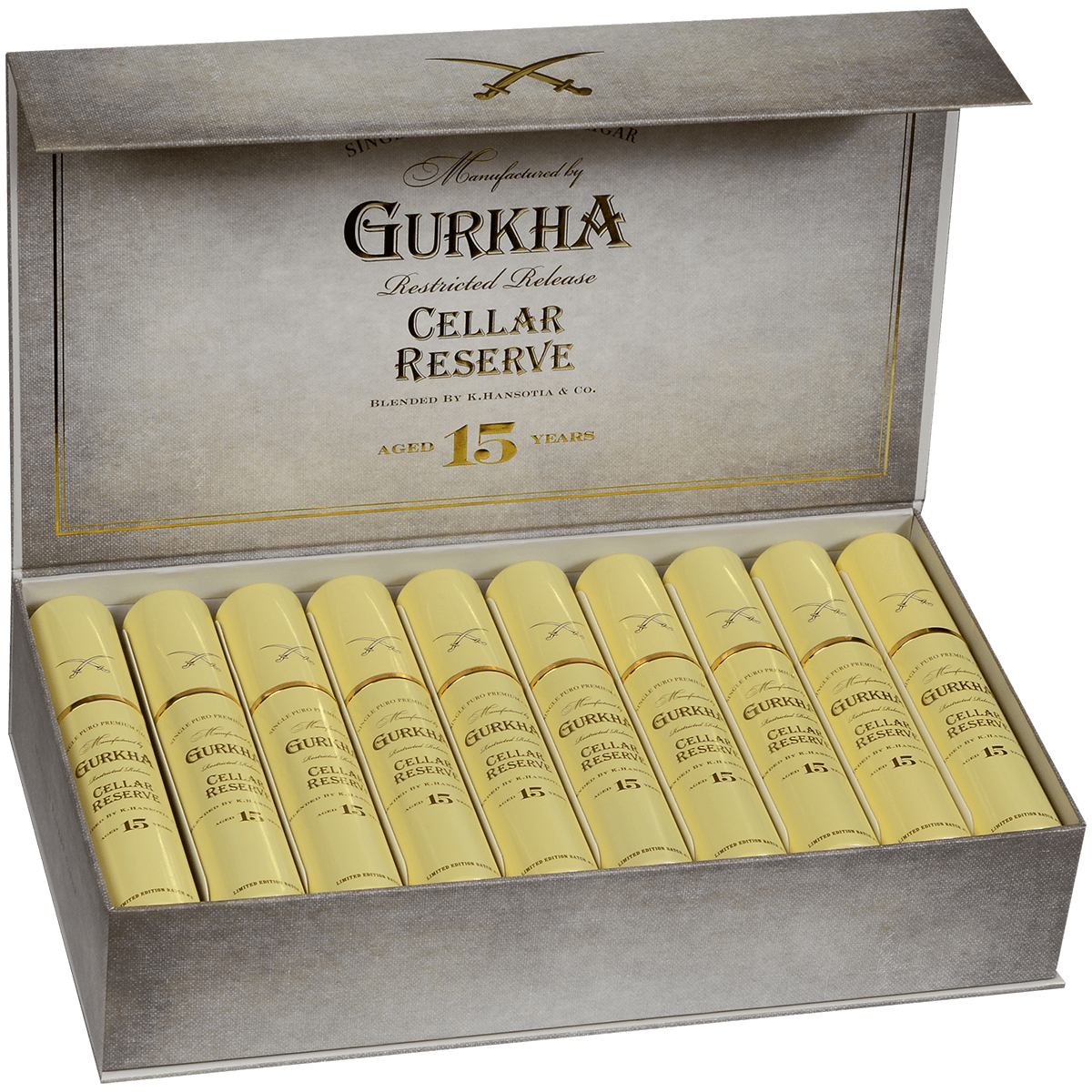Gurkha Cellar Reserve 15 Yr Tubo Hendonism 20 Ct. Box 6.00X58