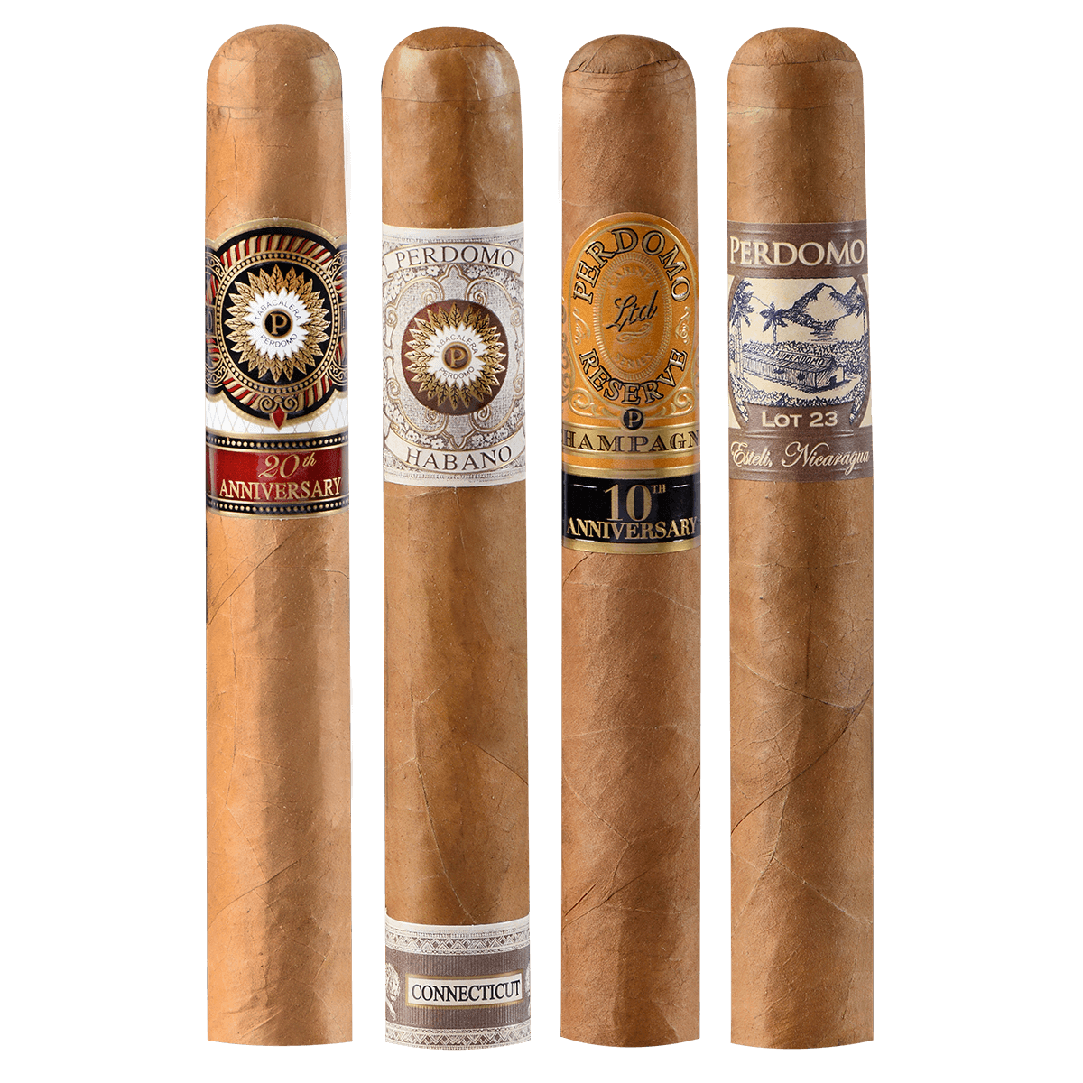 Perdomo Assorted Connecticut 20 Ct. (5/4) Fresh Packs 6.00X54