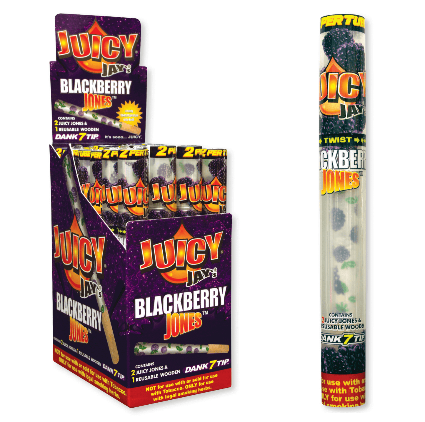 Papers Juicy Jays Jones Pre-Rolled Cone Blackberry 2Pk 24 Ct. Display