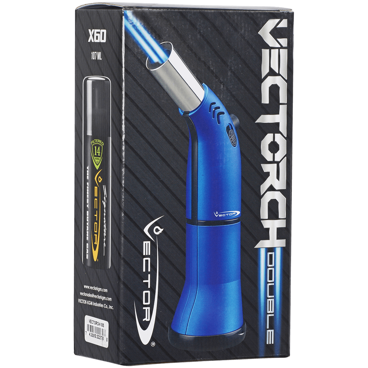 Lighter Vector Vectorch Double Flame Blue Matte