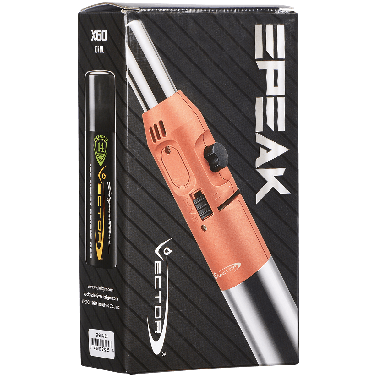 Lighter Vector Epeak Single Torch Gray Matte