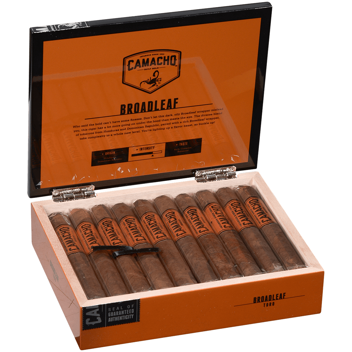 Camacho Broadleaf Toro 20 Ct. Box 6.00X50