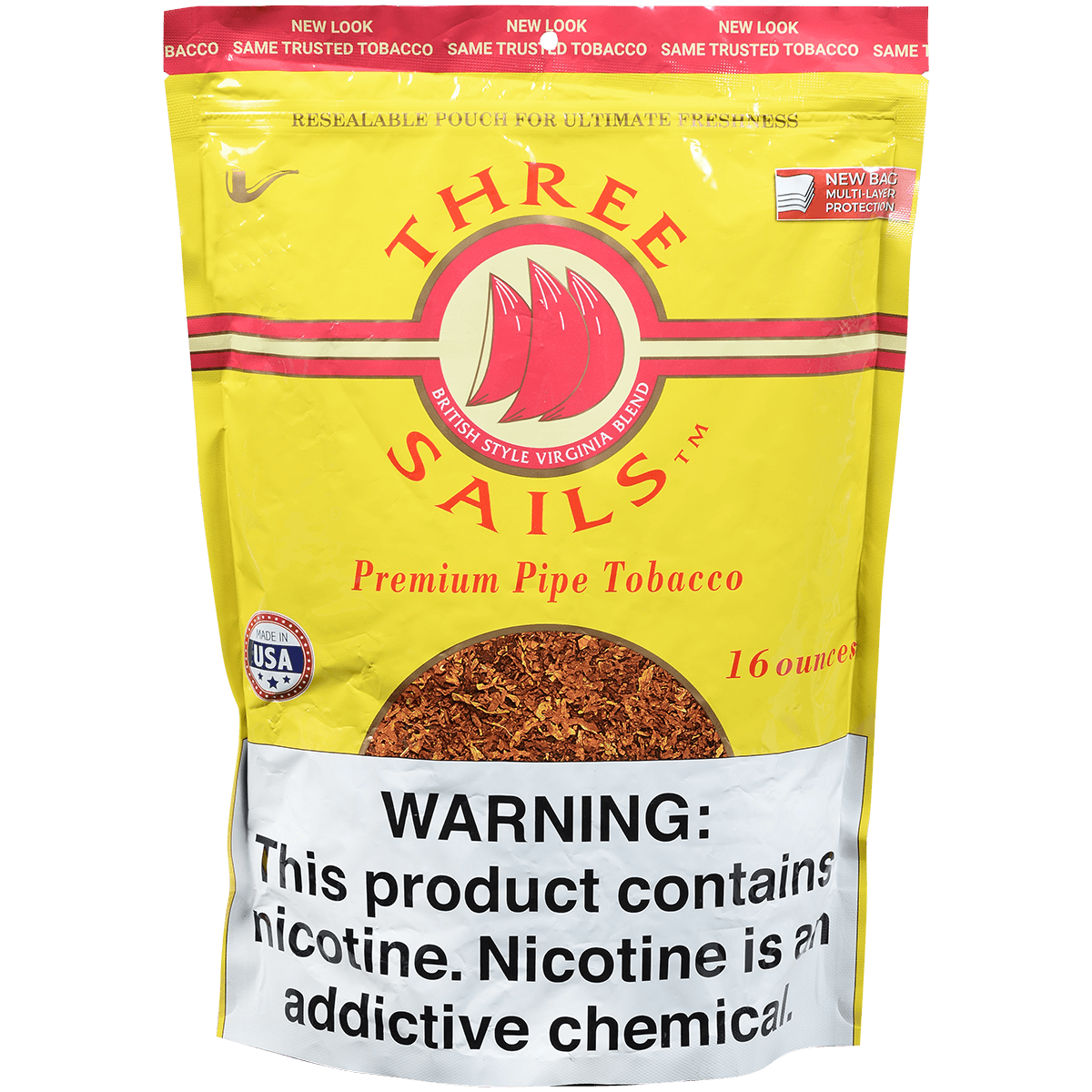 2 Daughters Pipe Tobacco Three Sails European Blend 16 Oz Bag