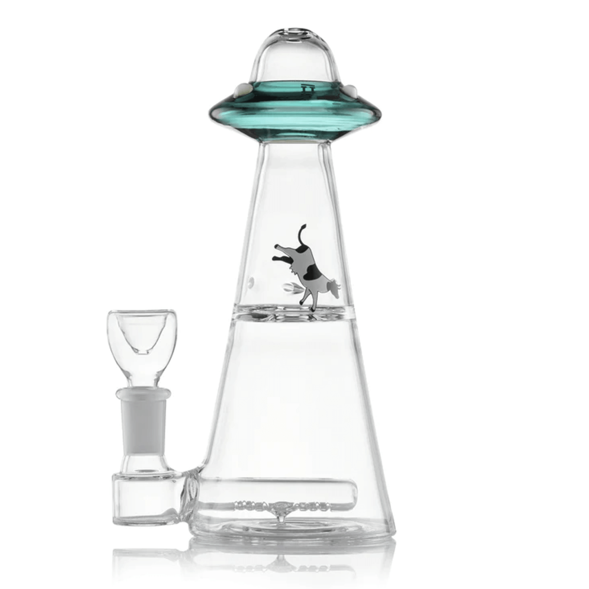 Glass Pipe Hemper Ufo Vortex Inline Perc Teal 7" Water Pipe(Wp0219-Teal)