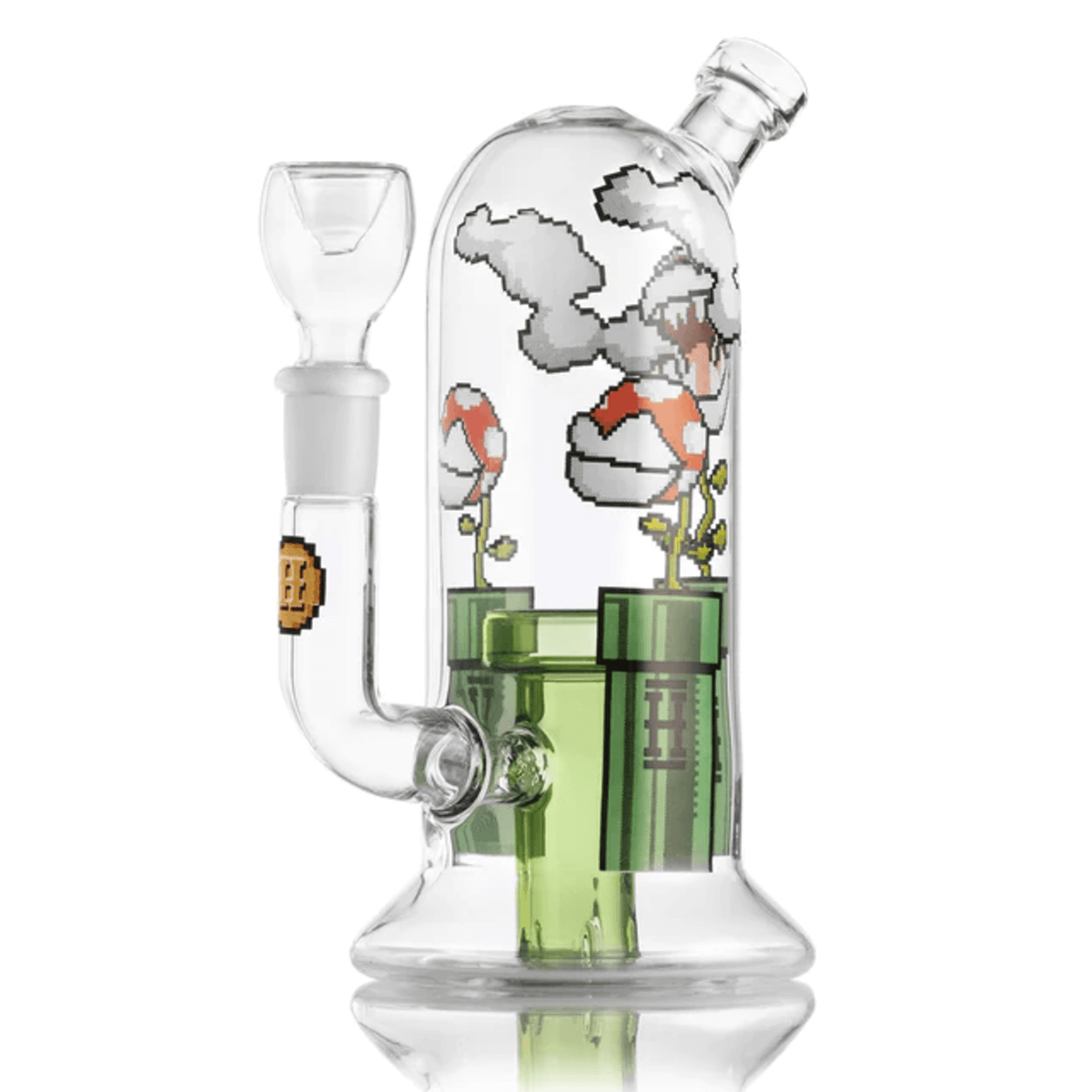 Glass Pipe Hemper Gaming Flower Showerhead Perc 7" Water Pipe (Wp0222E(