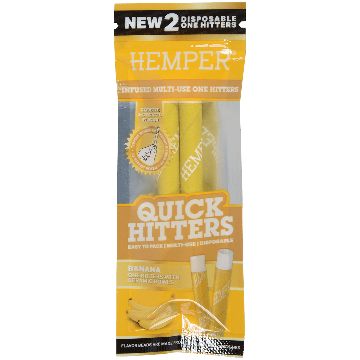 Hemper Quick Hitter Disposable One Hitter Banana 20 2 Ct. Display